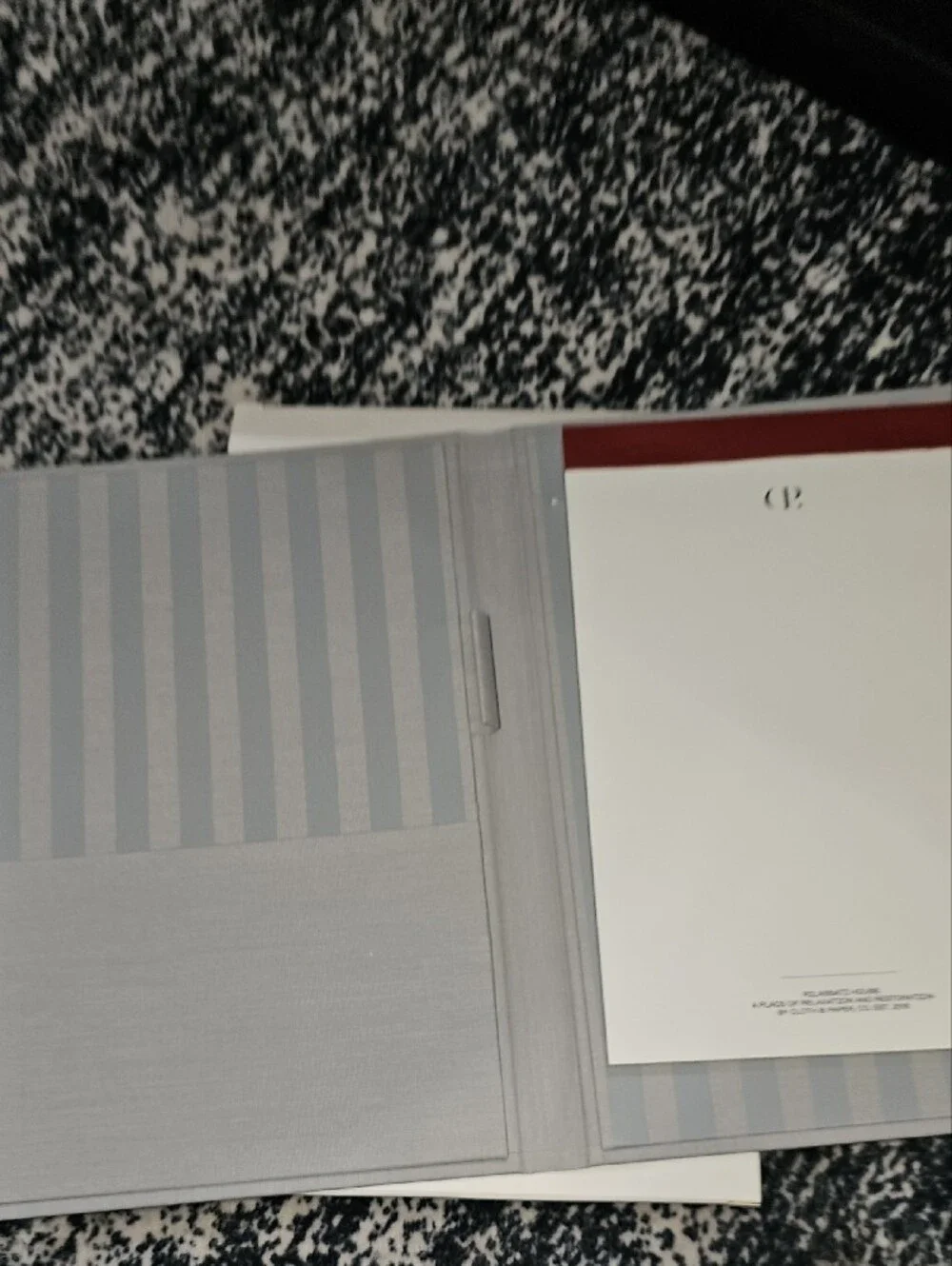 RILA SATI Silver Notebook / Folder Cloth And Paper Collab